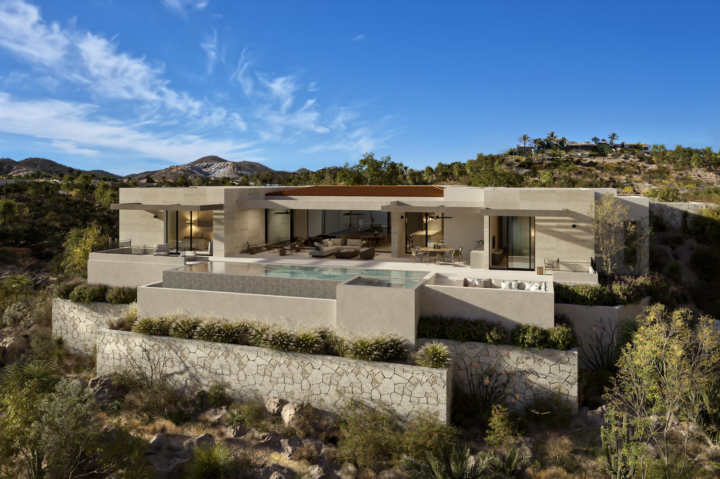 Querencia Section 1- Las Colinas A true one-of-one, The Nivel Estate is a bold architectural statement where scale, craftsmanship, and innovation converge. Spanning 18,000 square feet of seamless indoor-outdoor living, the home was recently featured in The Wall Street Journal. Perched atop Querencia Golf and Beach Club, it commands sweeping 270-degree for sale
