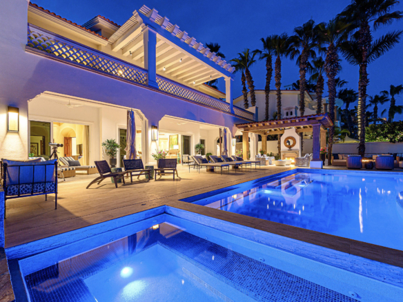 Querencia Section 4- Las Canadas Discover refined indoor-outdoor living at Cañada 9, set within Querencia, San Jose del Cabo's premier private golf community. Soaring beamed ceilings, walls of pocket glass, and luminous marble floors define an open great room that flows effortlessly to the terrace, infinity-edge pool, and stone-clad water feature -- all framed by panoramic Sea of Cortez and mountain – Villas del Mar, San Jose Corridor, BS