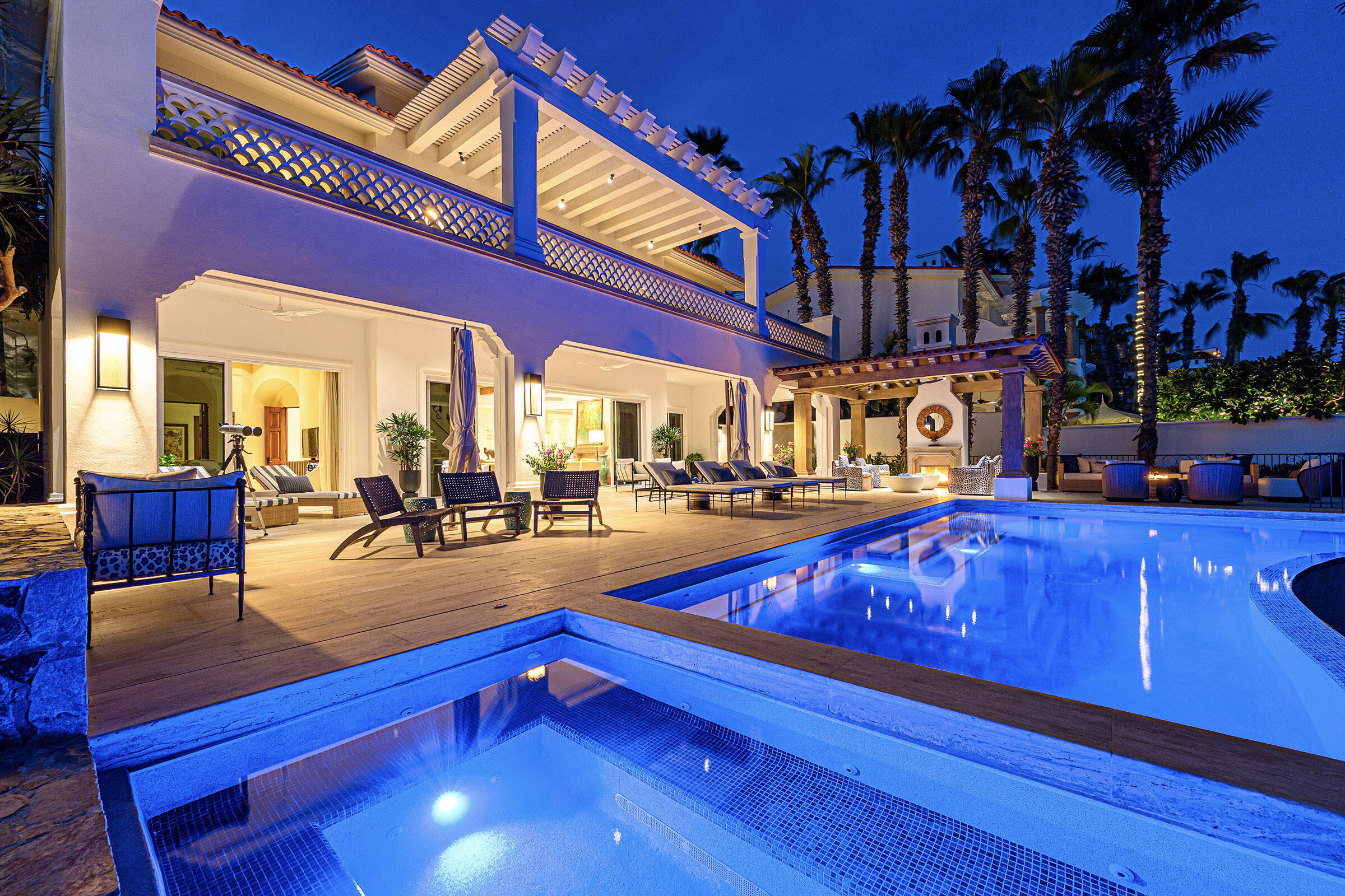 Querencia Section 4- Las Canadas Discover refined indoor-outdoor living at Cañada 9, set within Querencia, San Jose del Cabo's premier private golf community. Soaring beamed ceilings, walls of pocket glass, and luminous marble floors define an open great room that flows effortlessly to the terrace, infinity-edge pool, and stone-clad water feature -- all framed by panoramic Sea of Cortez and mountain for sale